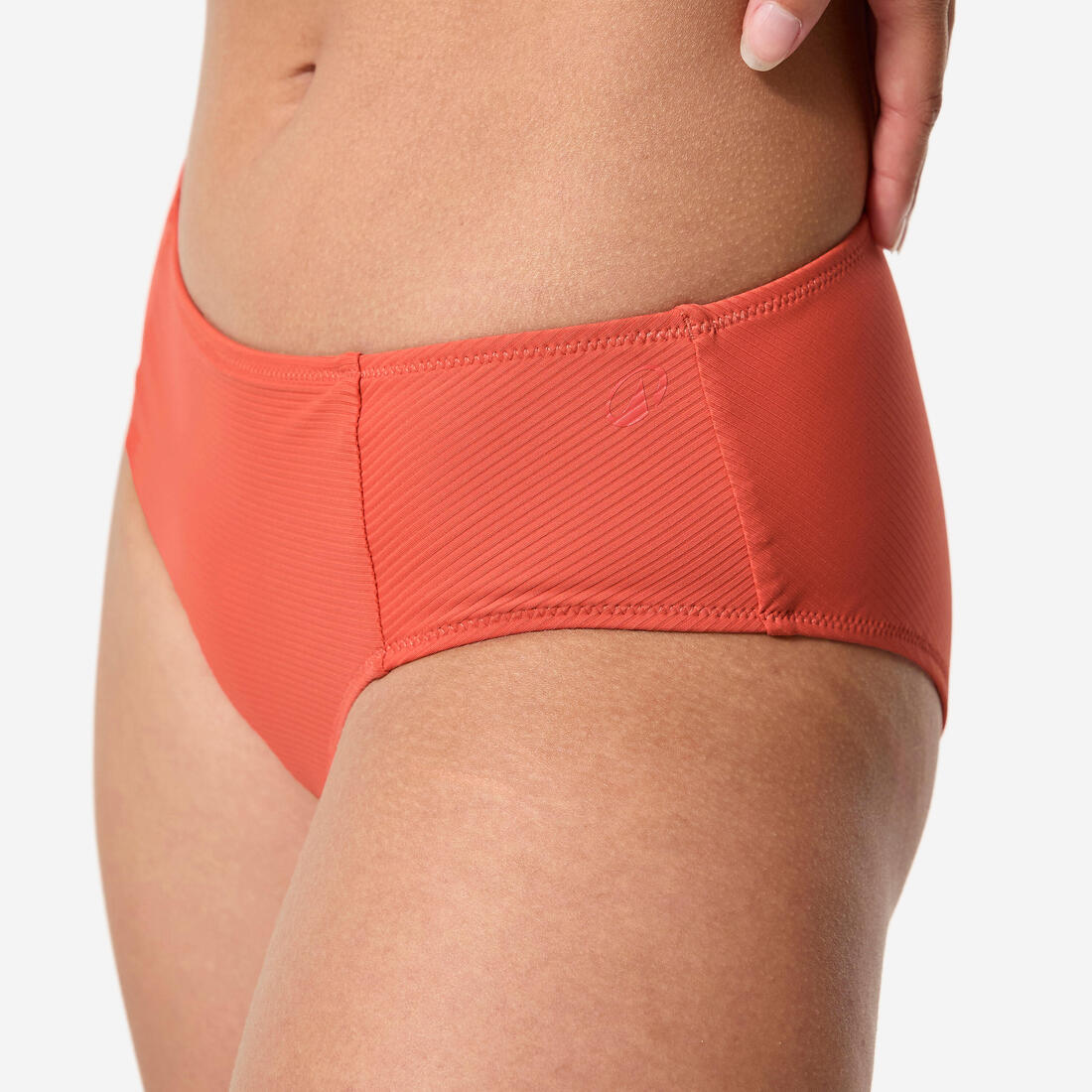 Bas de maillot de bain culotte texturée natation Femme, Lila simy terracotta