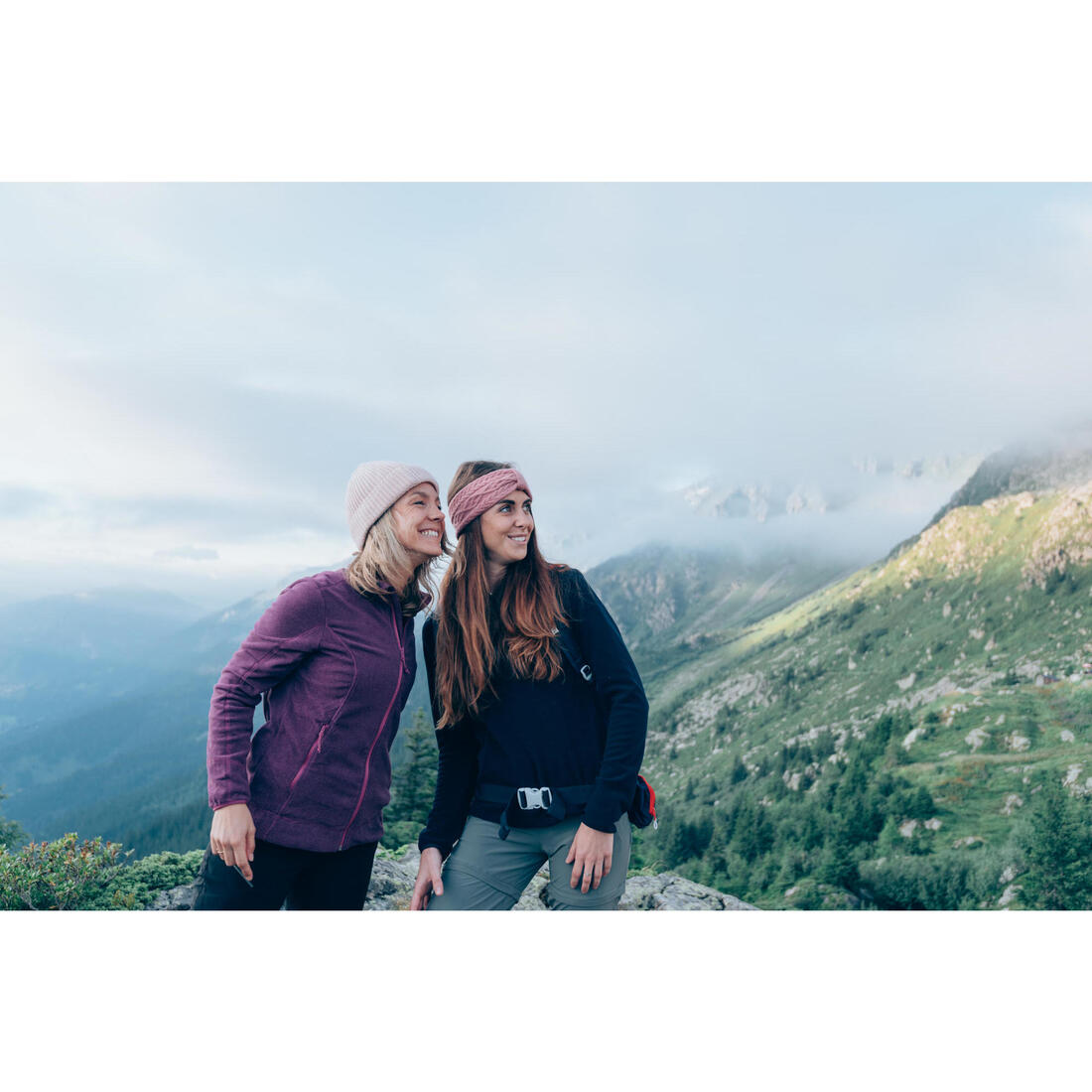 Polaire de randonnée montagne femme, MH100 full zip