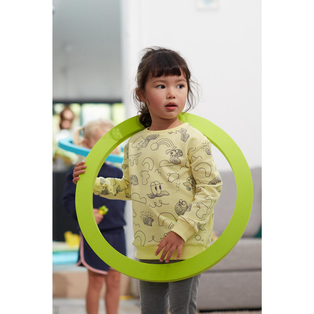 Sweat decat'oons imprimé beige baby gym enfant
