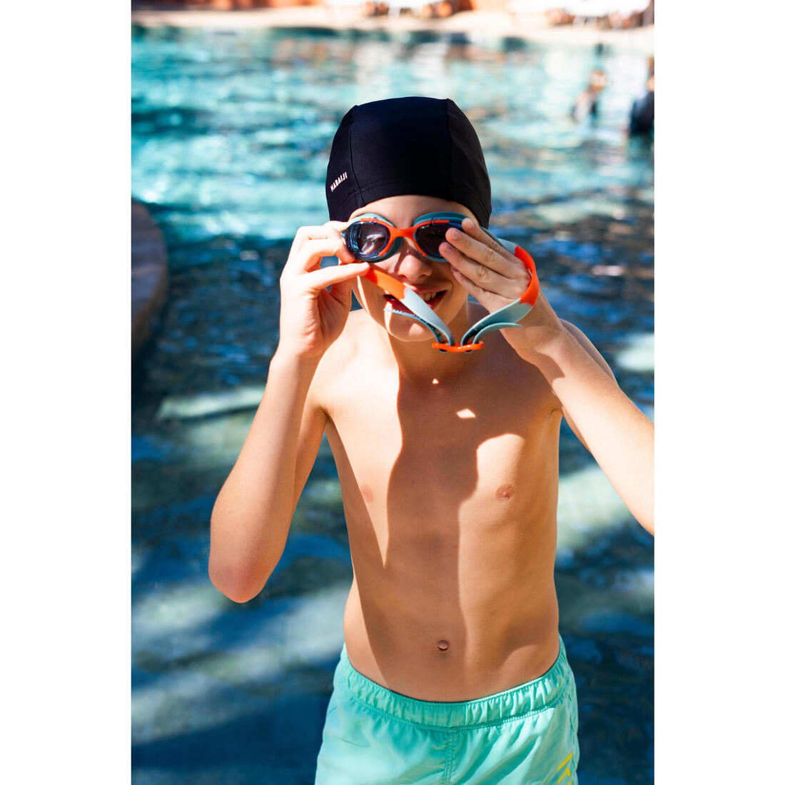 Bonnet de bain en maille - tissu uni - taille s