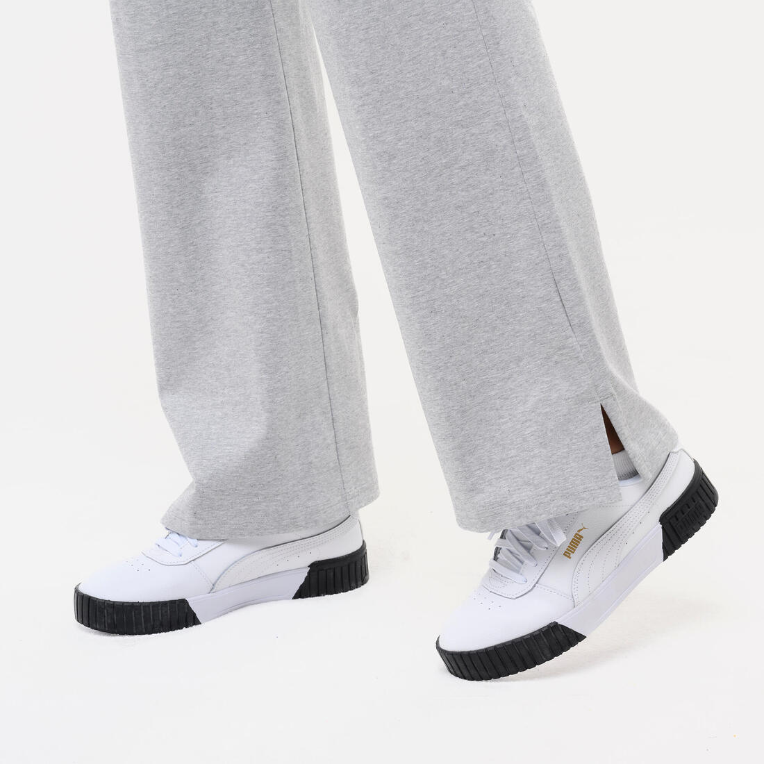 Pantalon droit en coton femme