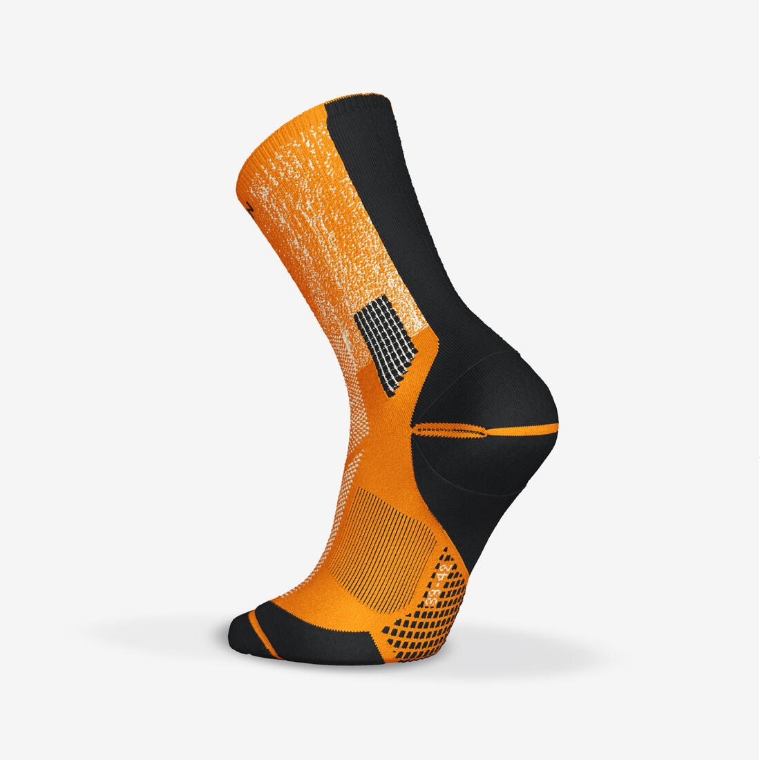 Chaussettes de running KIPRUN run900 épaisses mi-mollet oranges + graf