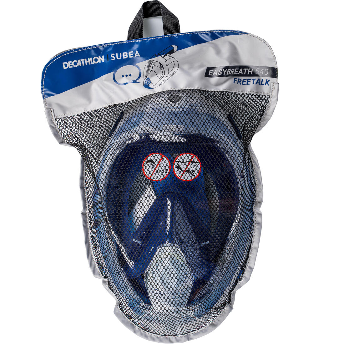 Masque snorkeling surface easybreath + avec valve acoustique > 10 ans - jungl