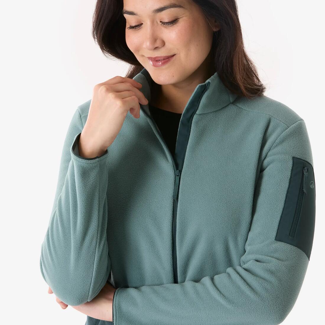 Polaire de randonnée femme, MH500 full zip
