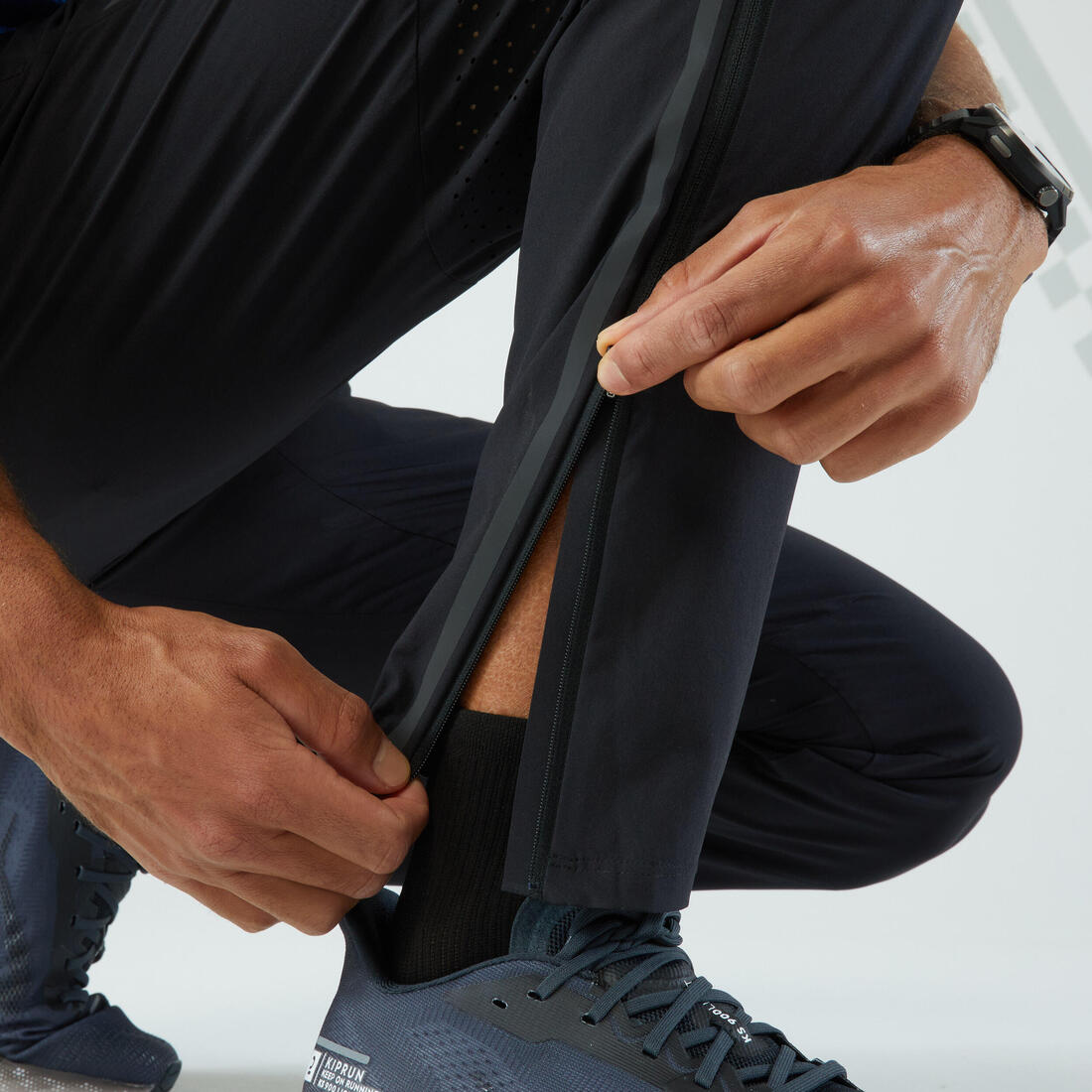 Pantalon de running léger homme - Kiprun run 500 light noir