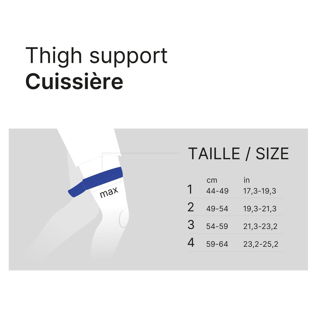 Cuissière de maintien droit ou gauche