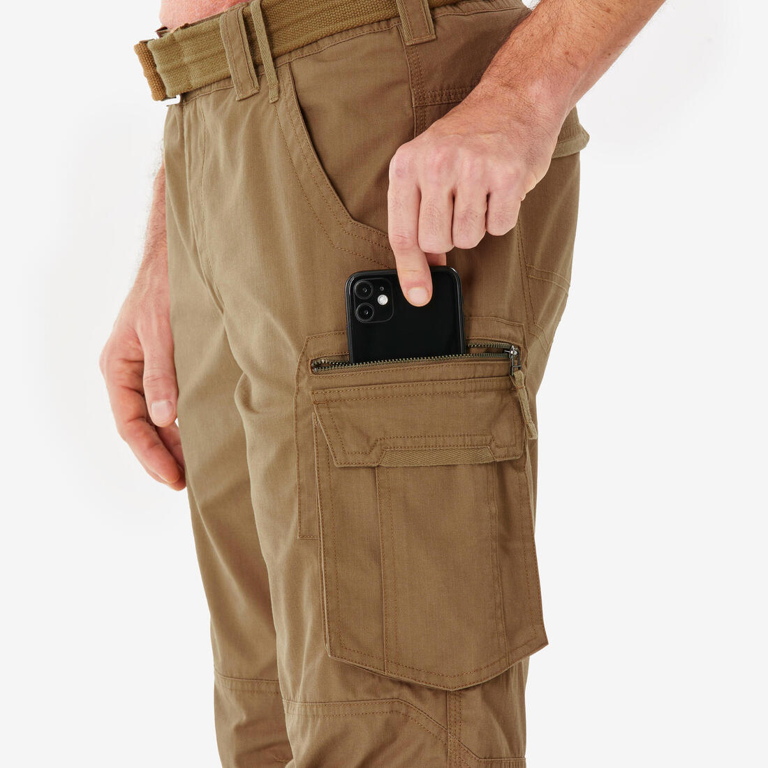 Pantalon cargo de trek voyage - travel 500 homme