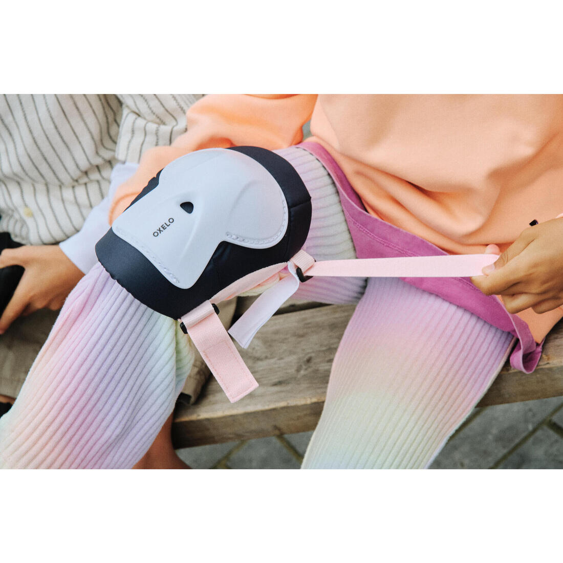 Set 3x2 protections roller trottinette skate enfant PLAY