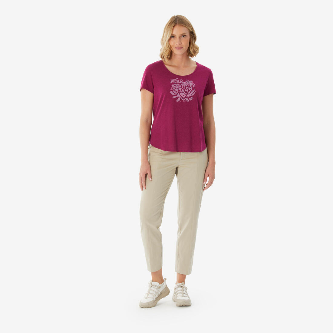 T-shirt de randonnée femme, NH500