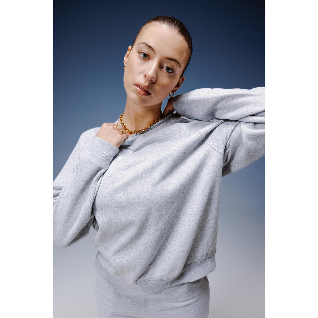 Sweat de fitness en molleton femme