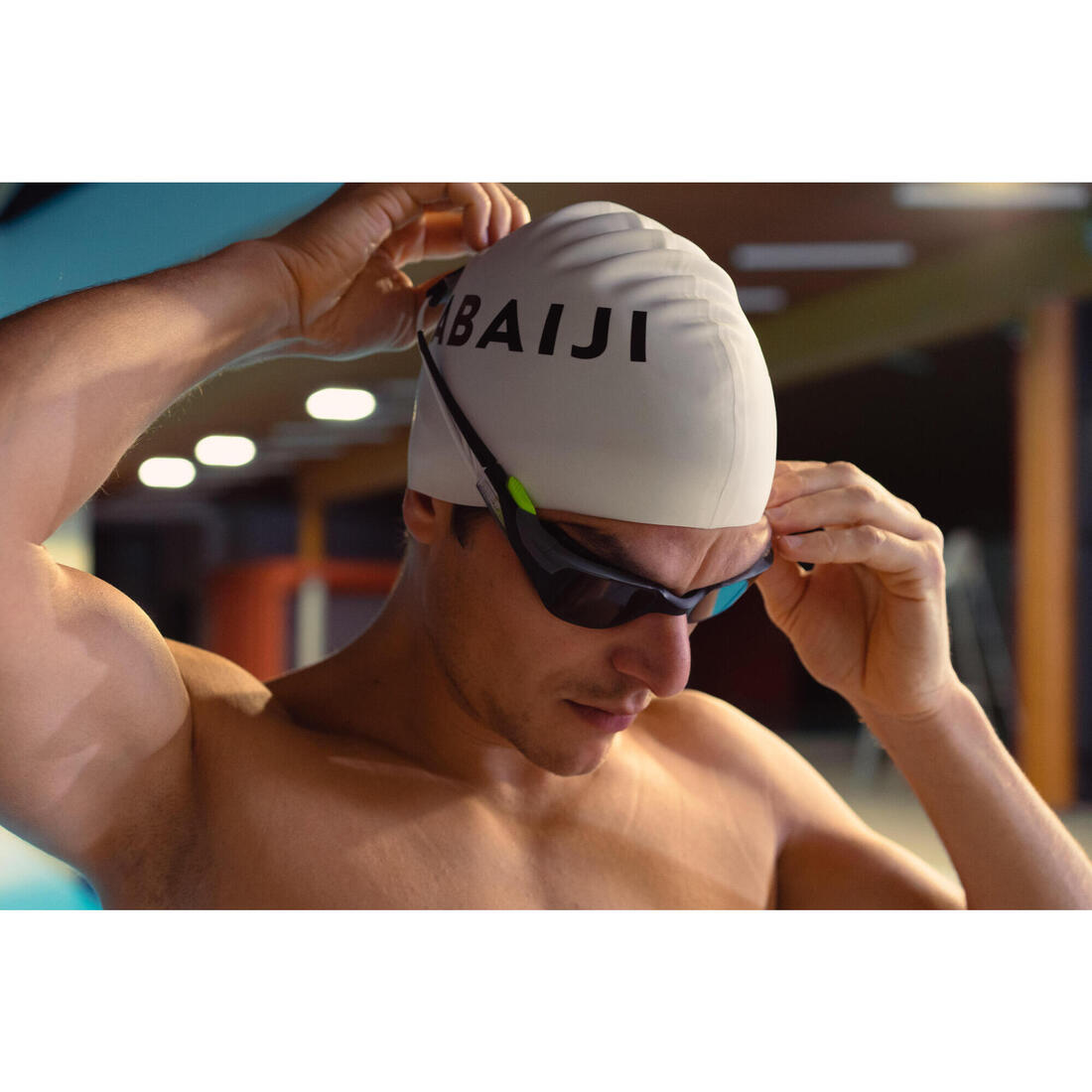Lunettes De Natation TURN - Verres Miroirs - Taille Unique - Noir Blanc Rouge