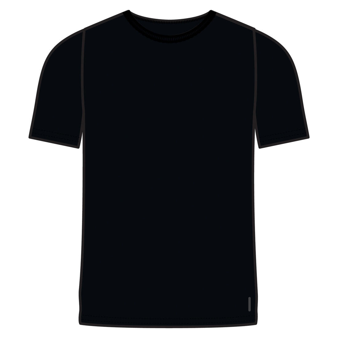 T-shirt fitness manches courtes coton extensible col rond homme rouge grenat