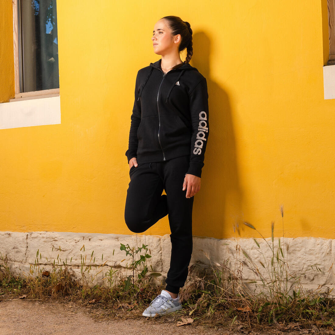 Sweat zippé imprimé Adidas femme