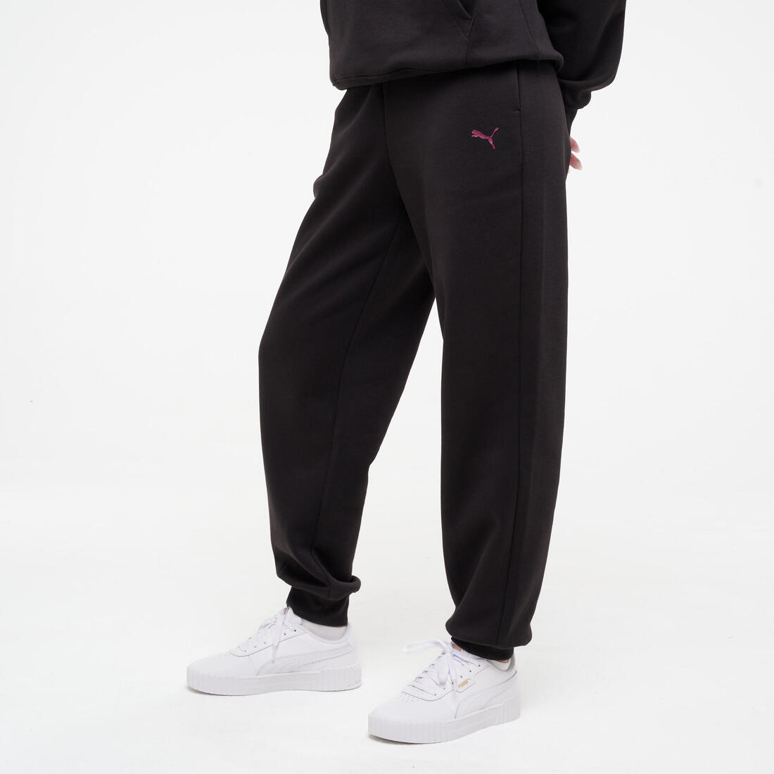 Pantalon de jogging fitness femme, noir