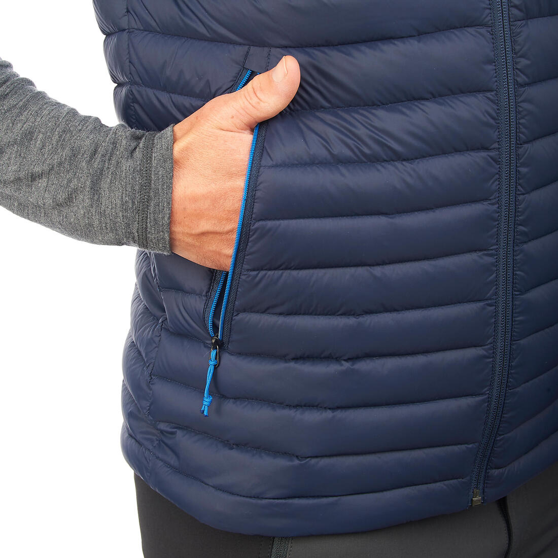 Doudoune sans manches en duvet de trek montagne - MT100 - Homme