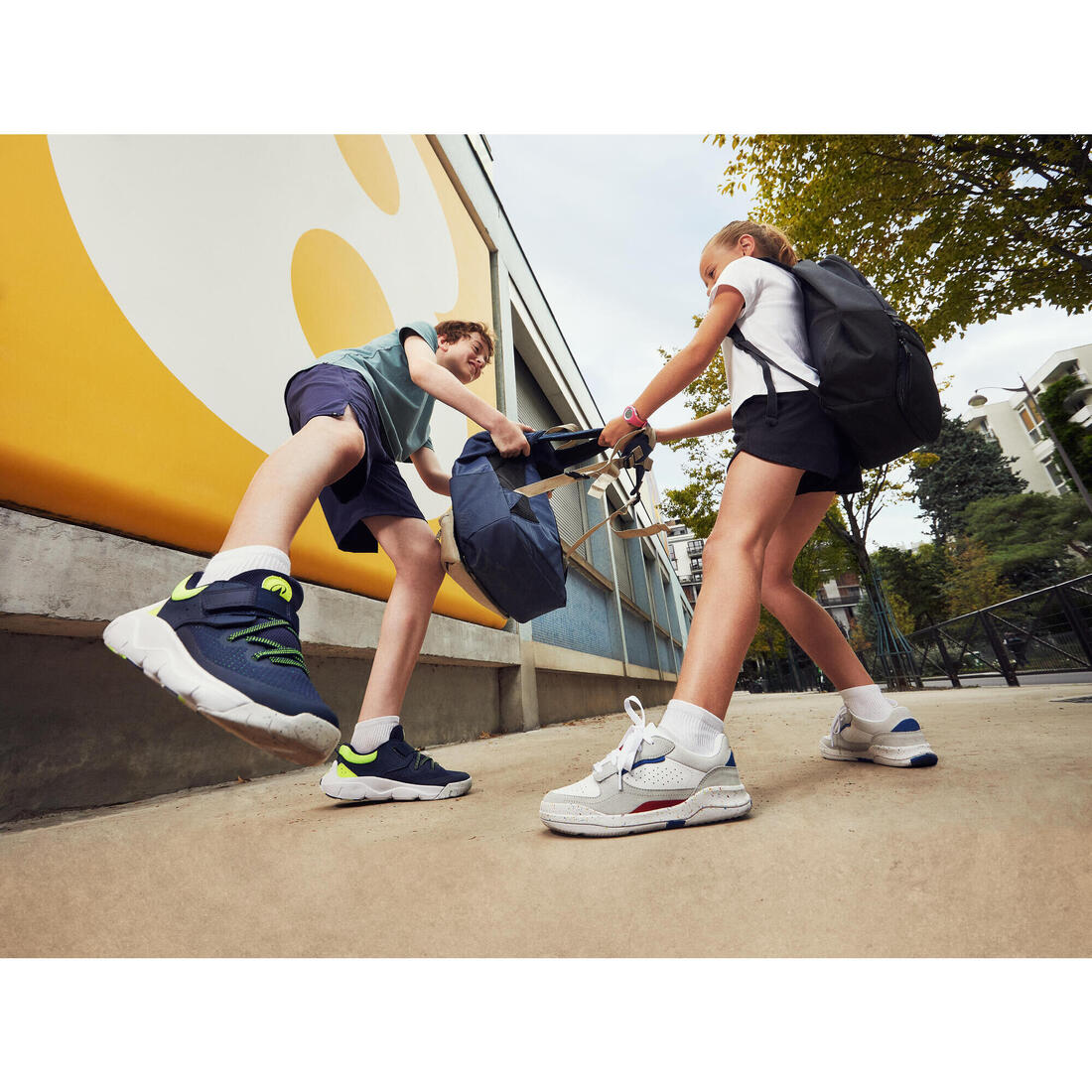 Chaussures à scratch et lacets élastiques légères enfant, Playful Fast