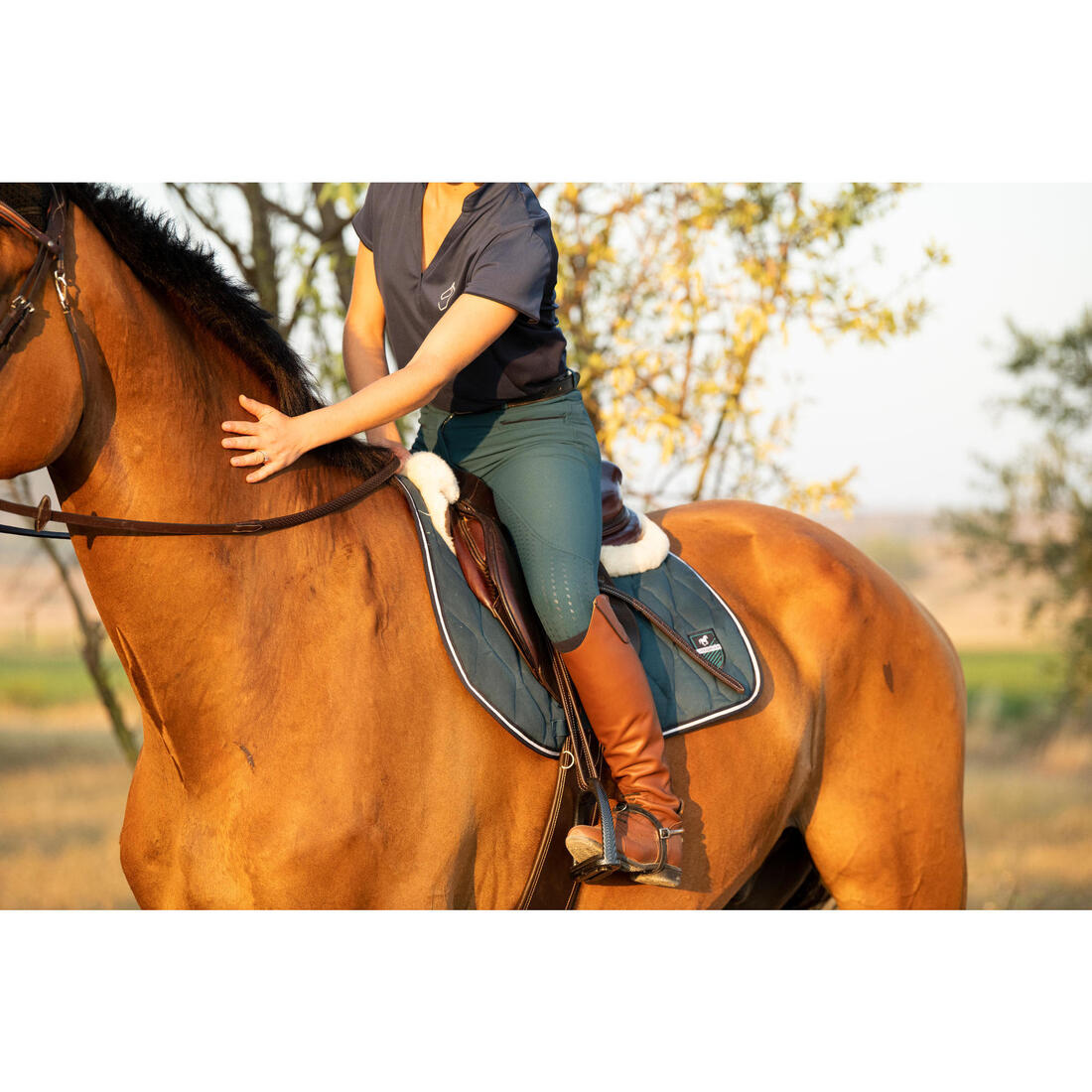 Pantalon équitation léger fullgrip Femme - 580 terracotta