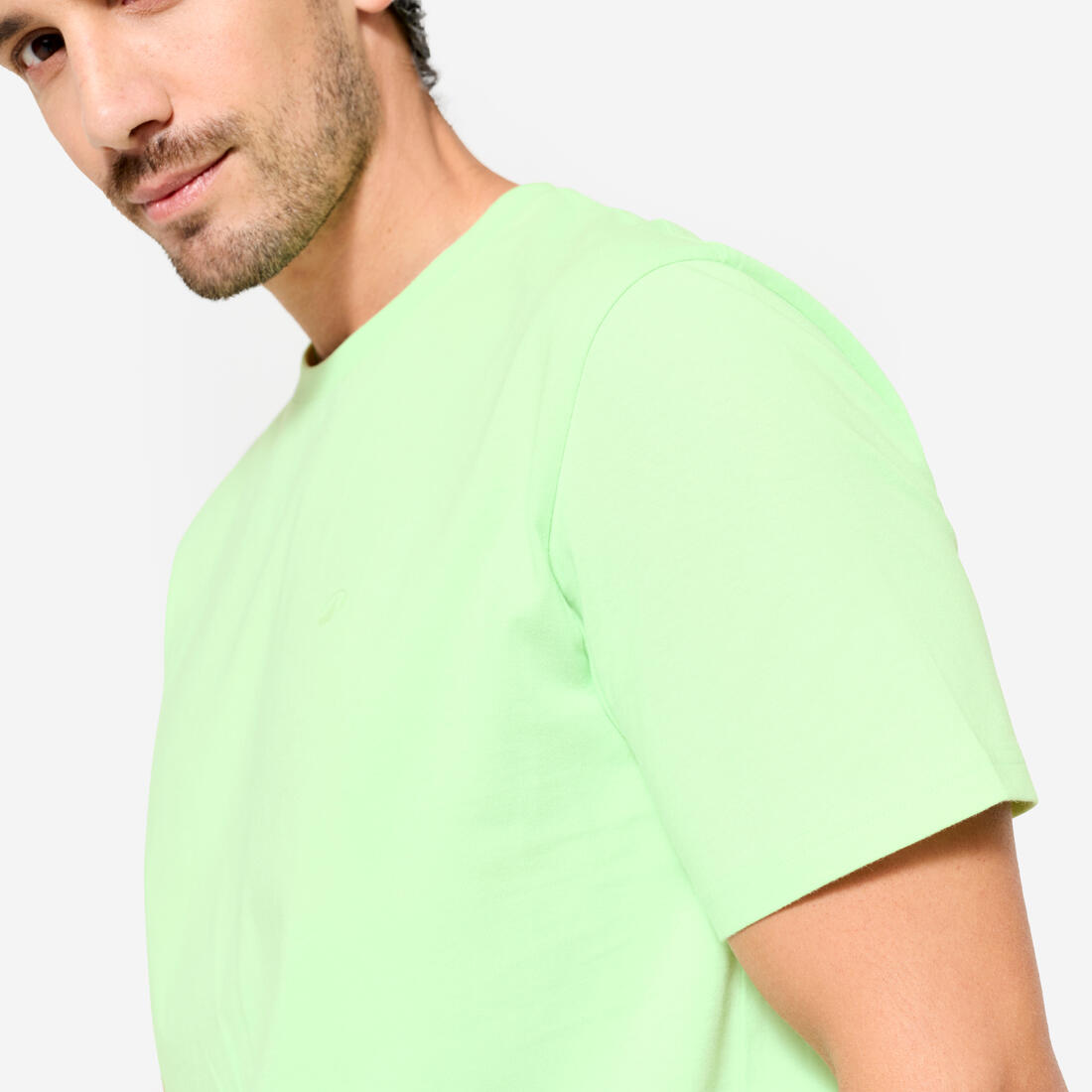 T-shirt fitness homme col rond manches courtes