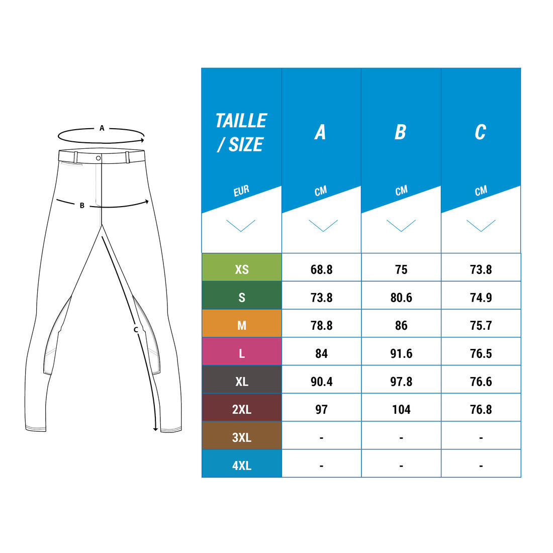 Pantalon de concours équitation basanes agrippantes Homme - 140 blanc