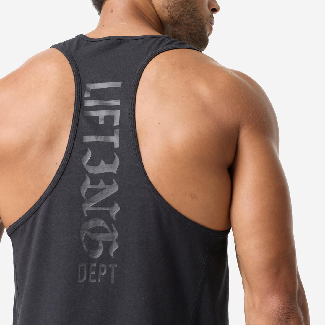 Débardeur de musculation homme, noir