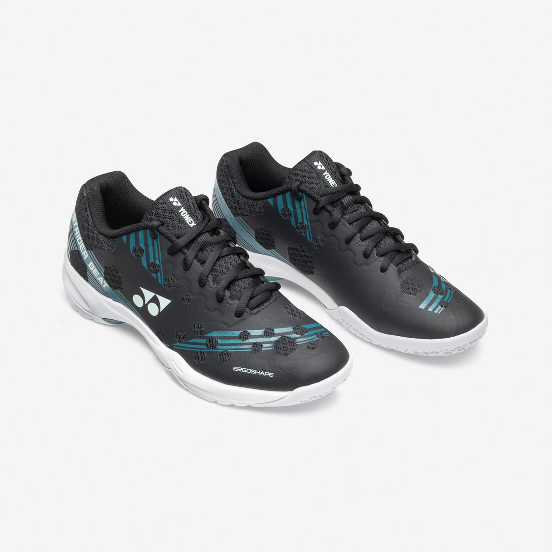 Chaussure de Badminton, PC Strider Beat Noire et Blanche