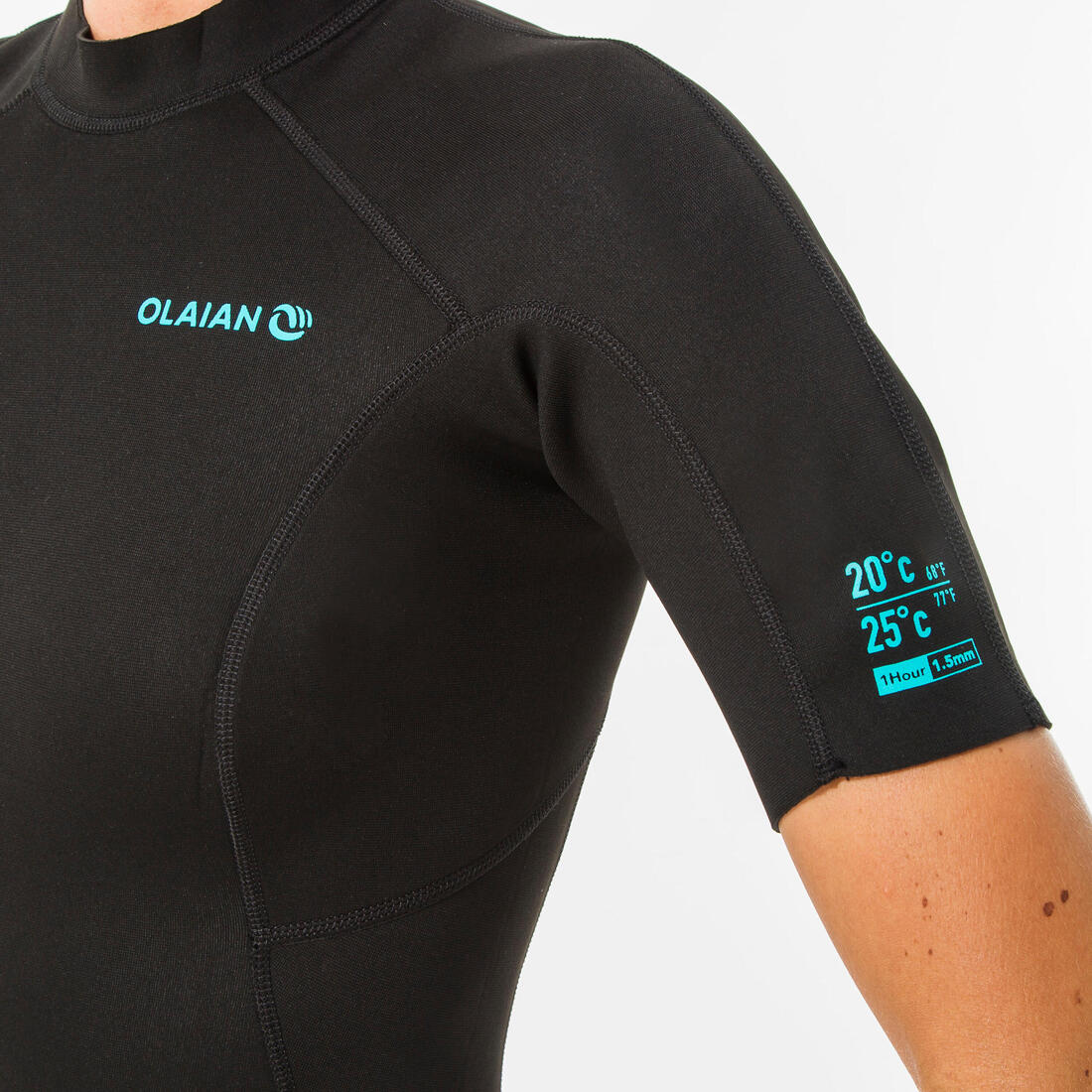 Combinaison surf shorty 100 néoprène 1,5mm femme