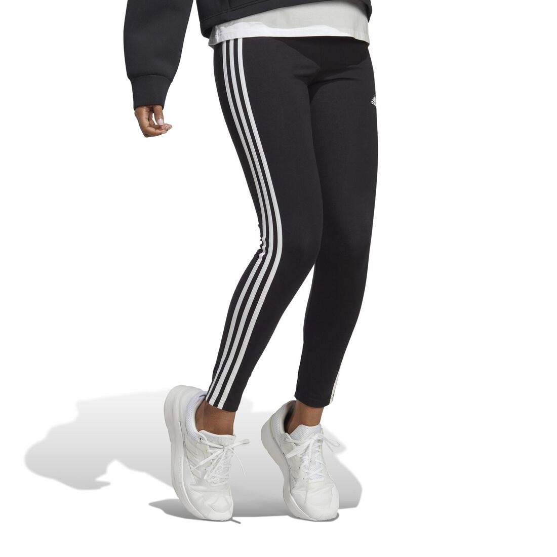 LEGGING DE FITNESS ADIDAS FEMME TAILLE HAUTE 3S NOIR ET BLANC