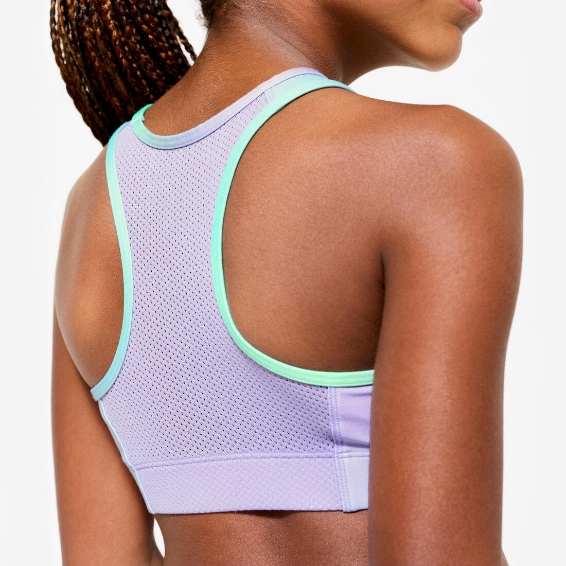 Brassière de sport respirante fille, imprimé boreal