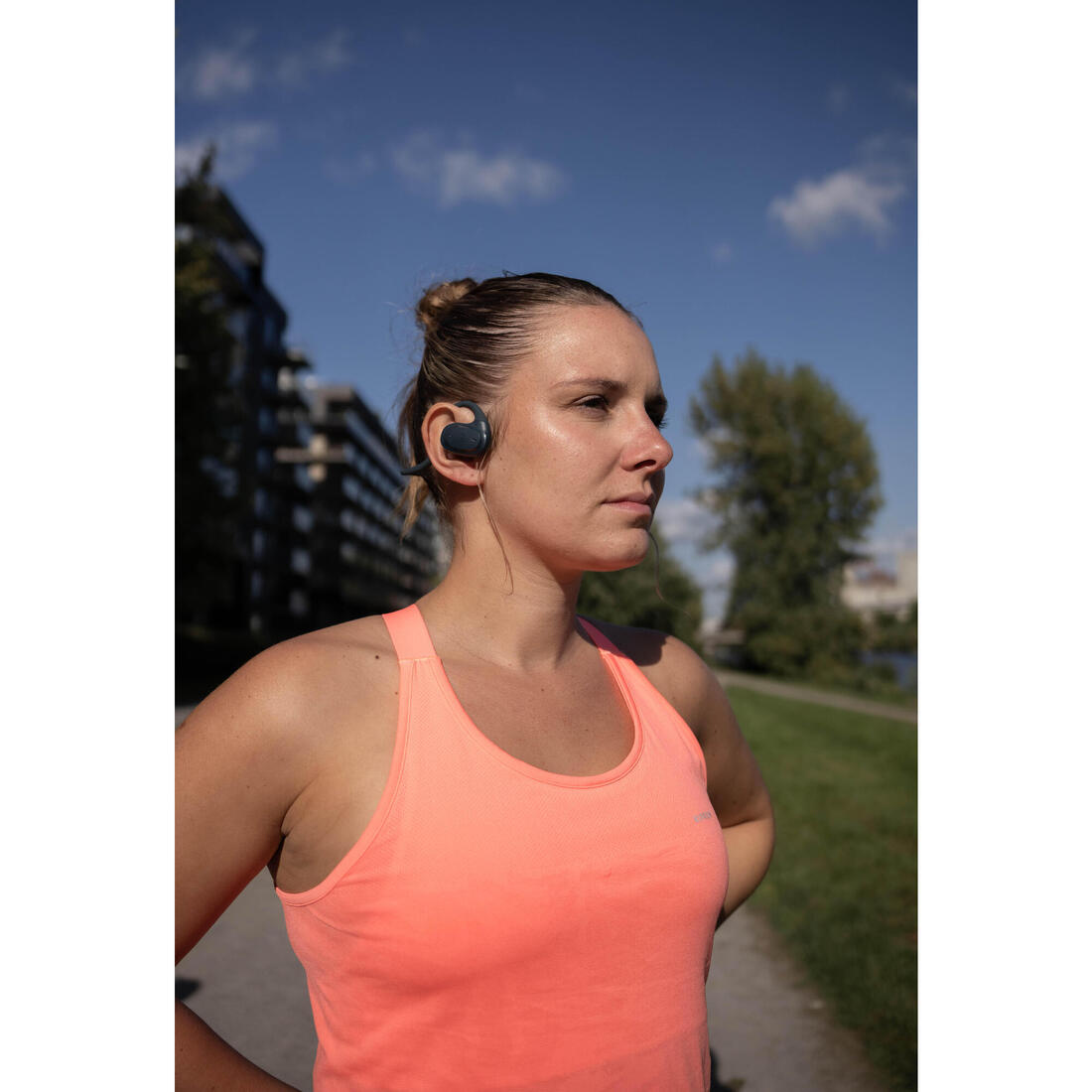 Écouteurs sans fil sport oreilles libres, DS500 bleu