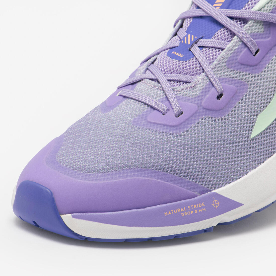 Chaussures de running drop 0 Enfant - KIPRUN KN500 vertes jaunes noires