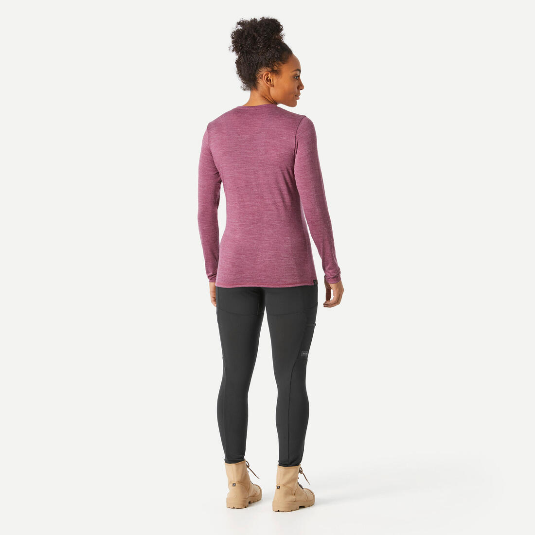 T-shirt laine mérinos de trek & voyage - femme - travel 500