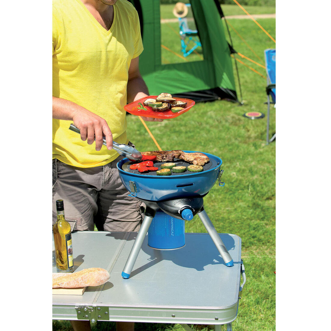 Réchaud camping 1 feu multi-cuissons Party Grill 400 CV