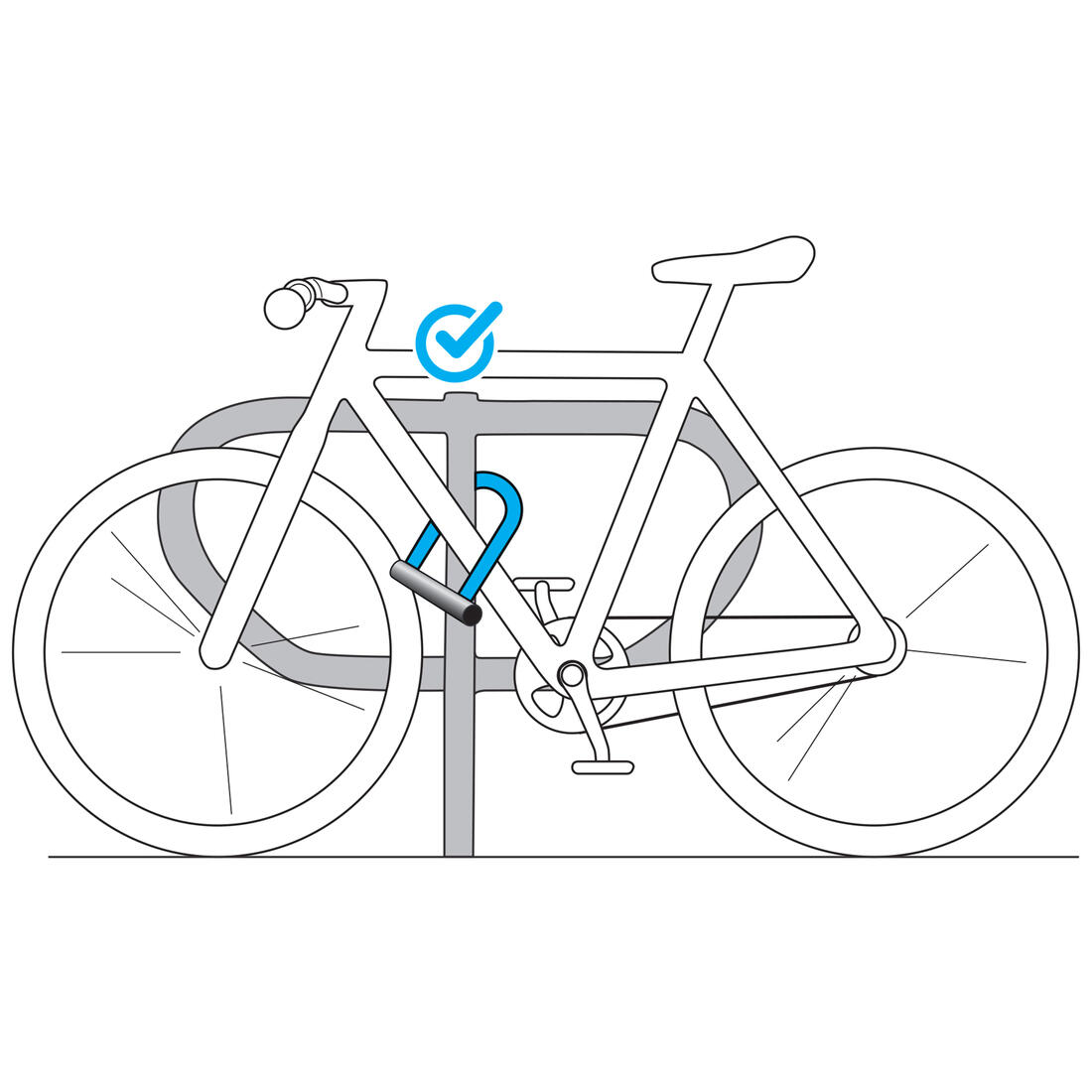 Antivol velo U 500 gris