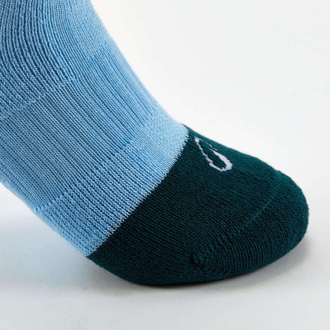 CHAUSSETTES DE SPORT ENFANT HAUTES RS 500 BLANC MARINE LOT DE 3