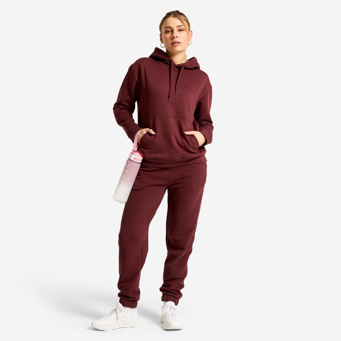 Pantalon de jogging droit en coton femme