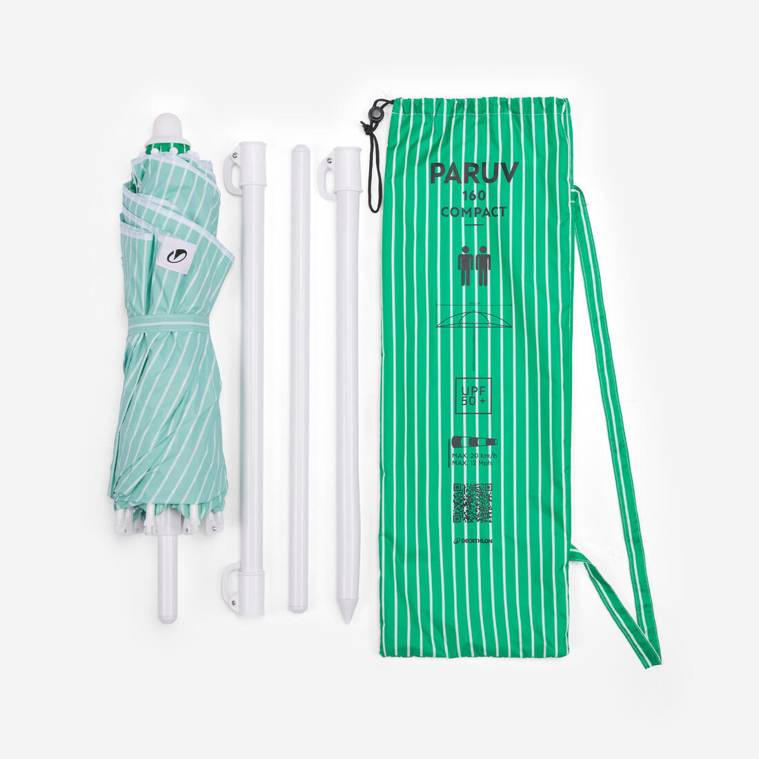 Parasol de plage compact 2 places upf 50+