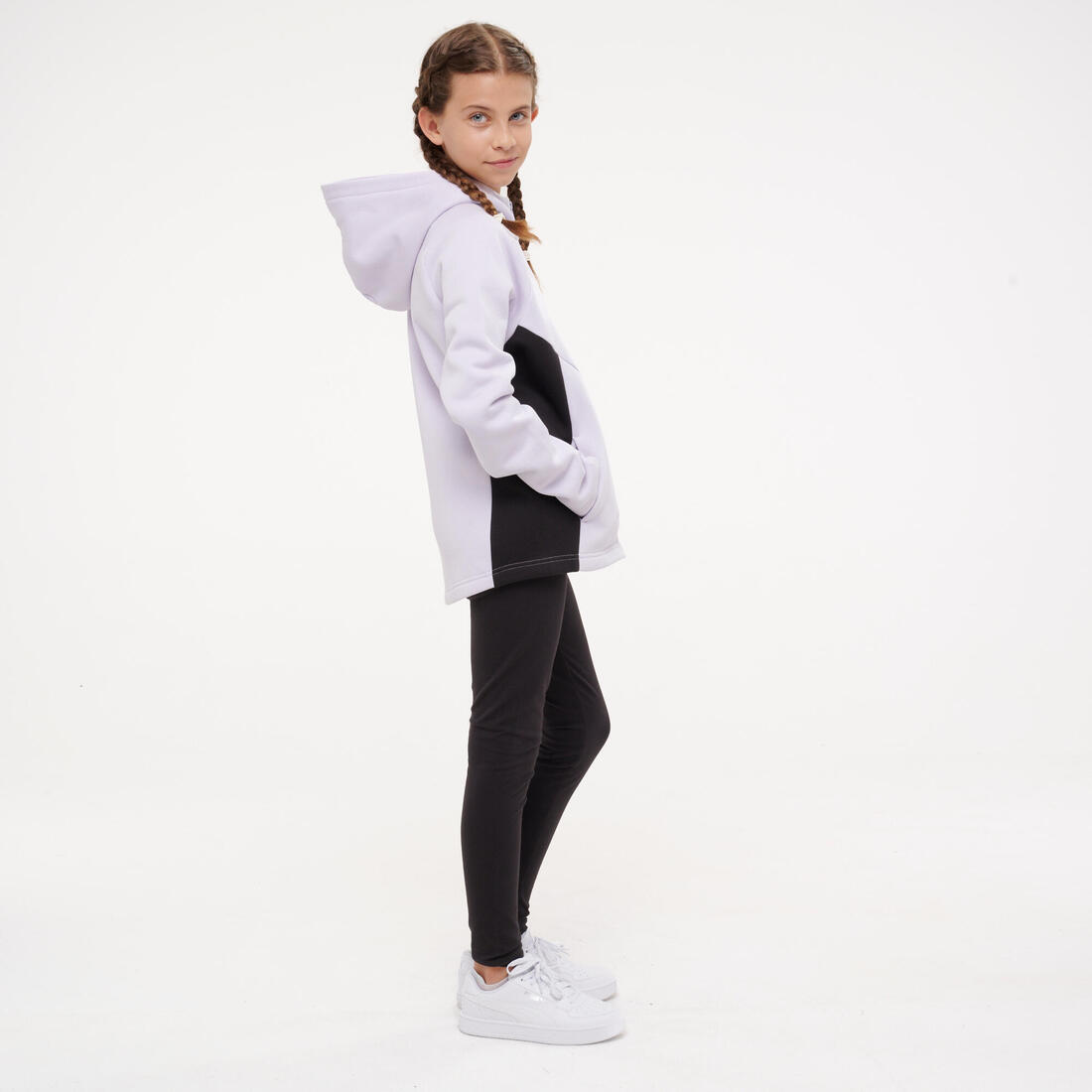 Survêtement zippé enfant, mauve et