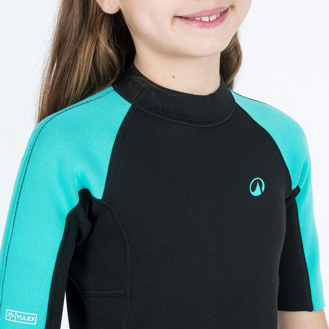 Combinaison shorty surf caoutchouc naturel Yulex 1,5mm enfant, 100
