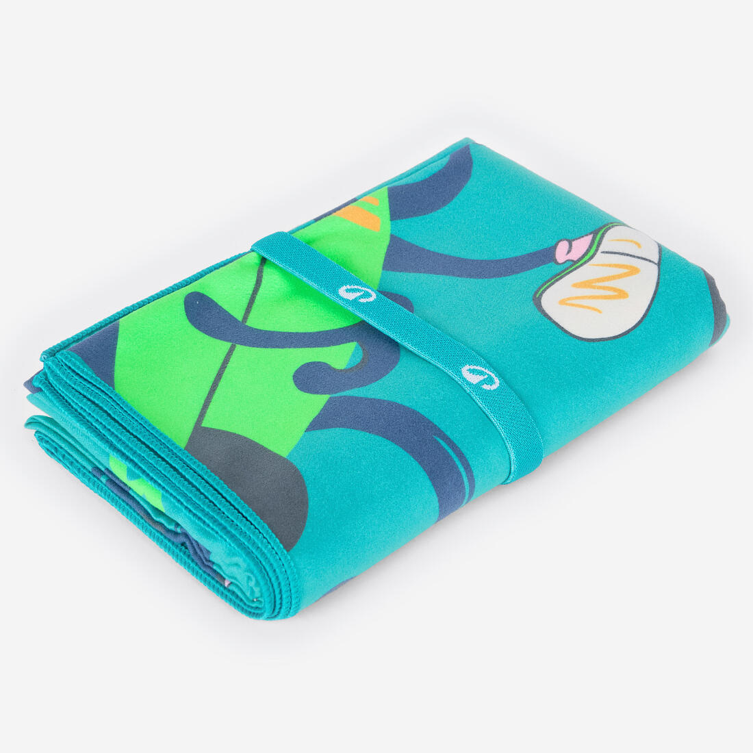 Serviette de bain microfibre compacte XL 110 x 175 cm, imprimé feuillage
