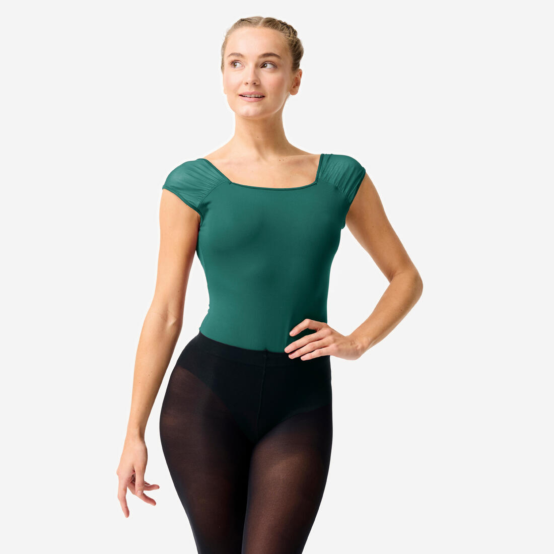 Justaucorps de danse classique manches courtes voile femme et fille