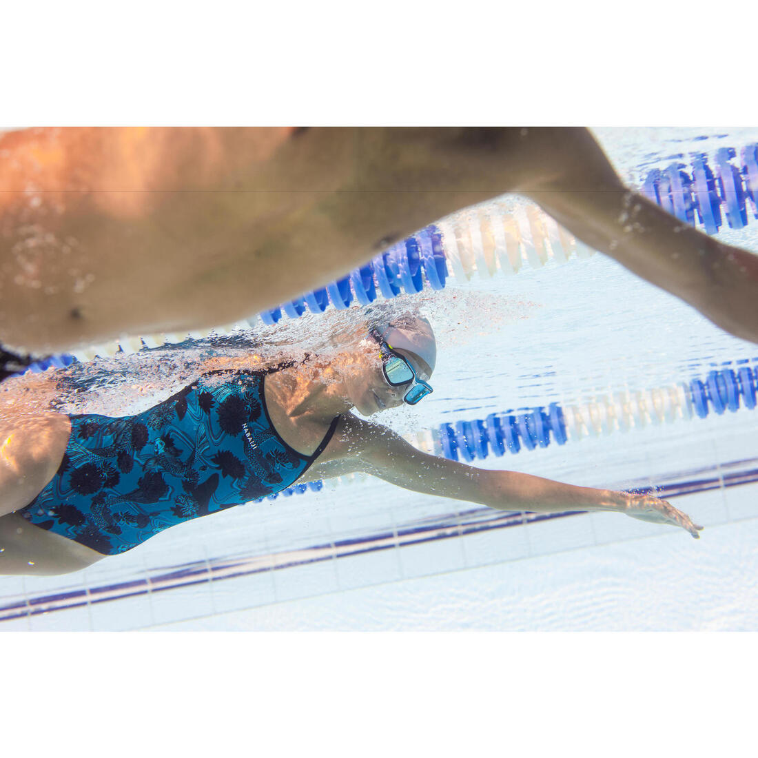 Masque de piscine Active - verres miroirs - grande taille