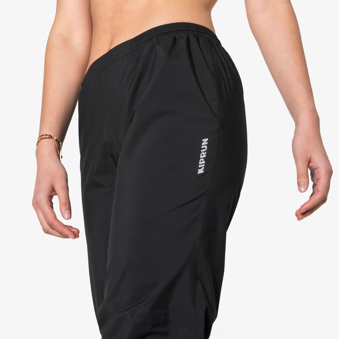 Pantalon imperméable de running & trail running Femme - KIPRUN Run 900 Rain Noir