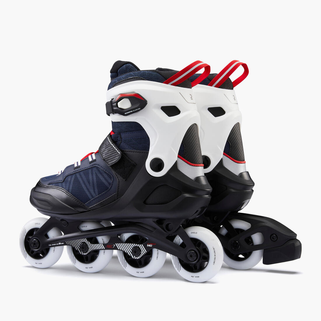 Roller fitness adulte fit500 bleu rouge