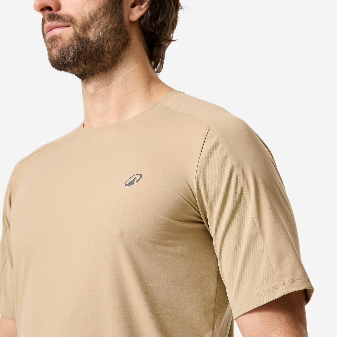 Maillot vélo VTT manches courtes respirant, 500 beige