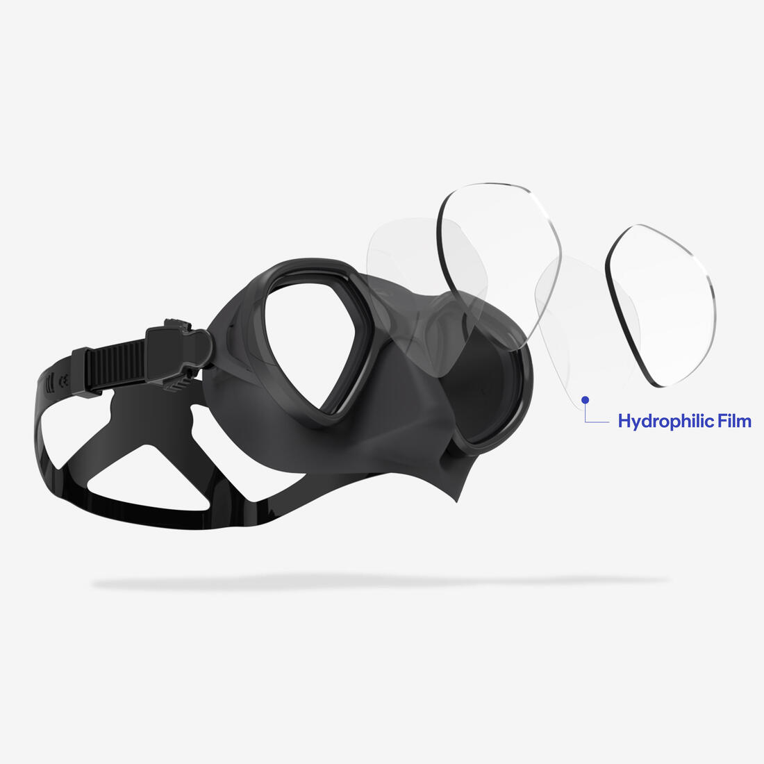 Masque apnée et chasse sous-marine ANTIBUÉE petit volume, 500 dual lv