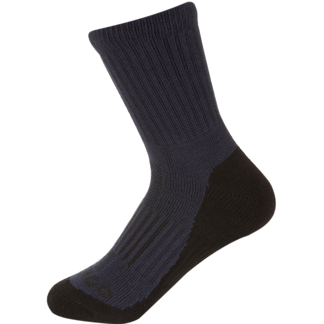 CHAUSSETTES DE SPORT ENFANT HAUTES RS 500 NOIR BLANC GRIS LOT DE 3