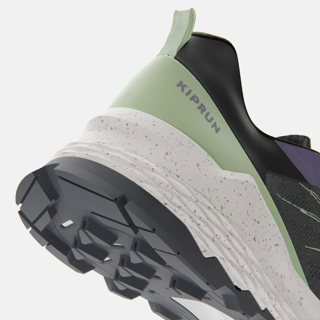 Chaussures de running trail femme, Kiprun mt3, noir fumé