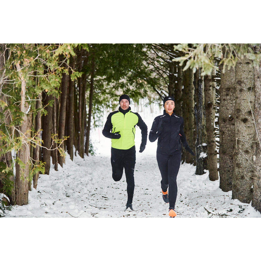 Bandeau running chaud homme femme - kiprun warm noir