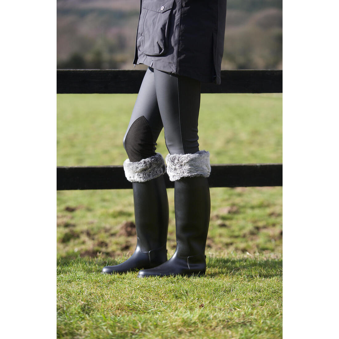 Chaussons pour bottes équitation adulte polaire/fourrure