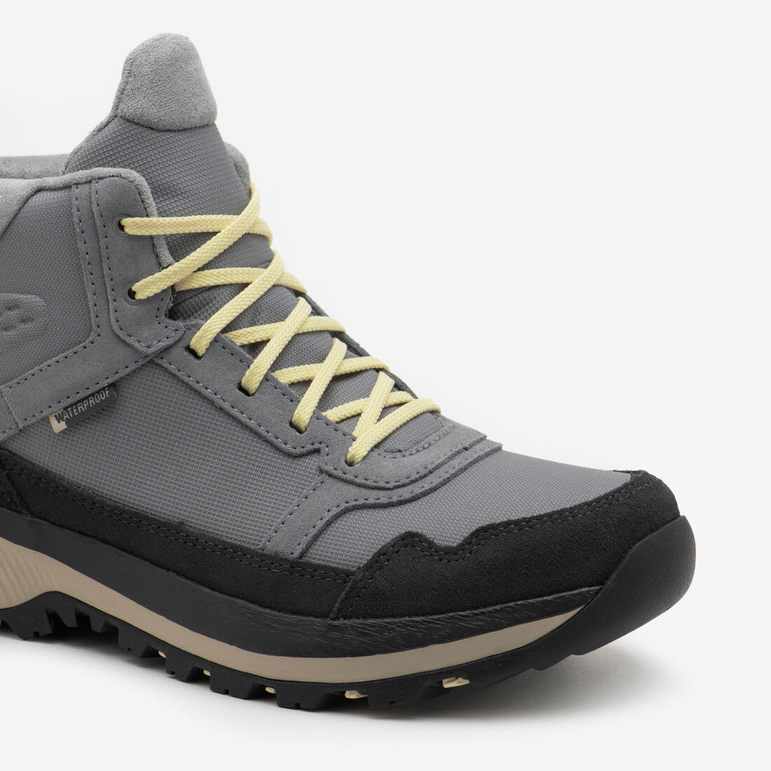 Chaussures de randonnée mid imperméables femme, NH500 Cuir WP
